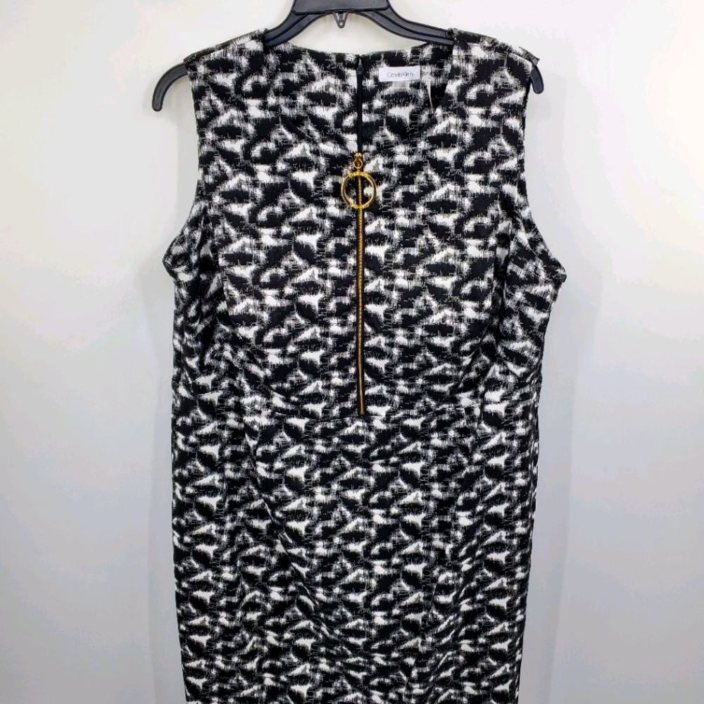 Calvin Klein Womens Plus Sheath Dress 22W Black